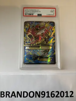 2016 POKEMON XY BREAKPOINT #115 FULL ART/M GYARADOS EX PSA 9 - Image 1