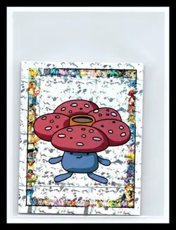 💥 Vileplume Merlin Pokemon 1999 Vintage Album Sticker Silver Prism Holo # S8 - Image 1