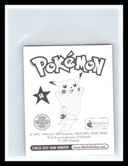 💥 Vileplume Merlin Pokemon 1999 Vintage Album Sticker Silver Prism Holo # S8 - Image 2