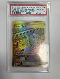Power Plant 269/236 Cosmic Eclipse Secret Rare 2019 Pokemon Sun & Moon PSA 10 - Image 1