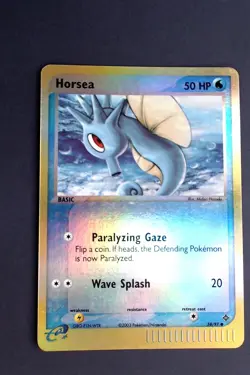 Horsea Basic Pokemon TCG Expedition Rare Reverse Holo 58/97 - Image 1