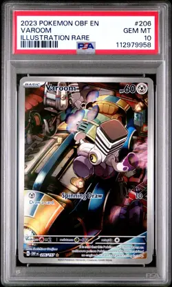 2023 POKEMON OBF EN-OBSIDIAN FLAMES ILLUSTRATION RARE #206 VAROOM PSA 10 - Image 1