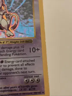 Mewtwo 10/102 Pokemon TCG 1999 Base Set Holo Unlimited Rare - Image 4