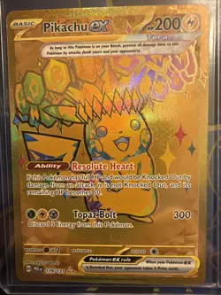 Pikachu ex 179/131 - Gold Hyper Rare - Pokemon TCG: Prismatic Evolutions - NM - Image 1