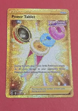 Power Tablet 281/264 Secret Golden Rare Fusion Strike Pokemon TCG Full Art Mint - Image 1
