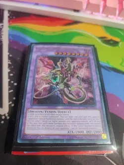 Yugioh Starving Venom Fusion Dragon LEDD-ENC25 Ultra Rare 1st Edition Near Mint - Image 1