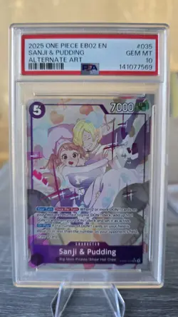 Sanji & Pudding (Alternate Art) EB02-035 Extra Booster PSA 10 - Image 1
