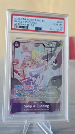 Sanji & Pudding (Alternate Art) EB02-035 Extra Booster PSA 10 - Image 2