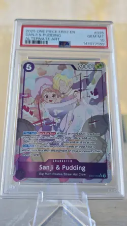 Sanji & Pudding (Alternate Art) EB02-035 Extra Booster PSA 10 - Image 3