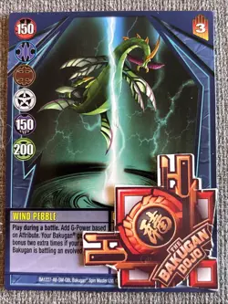 Bakugan Gundalian Invaders Wind Pebble 🔵 Blue Ability Card 35/47e - Image 2