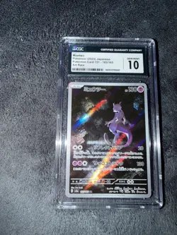 CGC 10 Mewtwo 183/165 AR Art Rare 151 sv2a Pokemon Card - Image 1