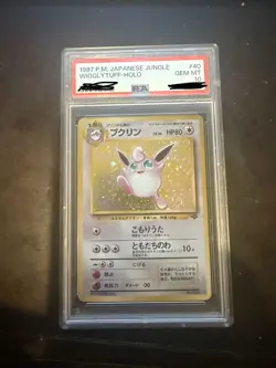 1997 Pokemon Japanese Jungle #40 Wiggly Tuff HOLO Trading Card PSA 10 GEM MT - Image 1