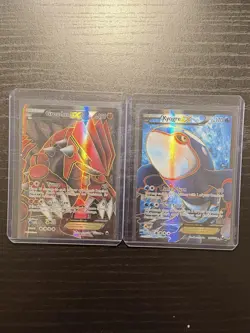 Pokemon Groudon And Kyogre EX Dark Explorers Full Art Ultra Rare Holo Cards - Image 1