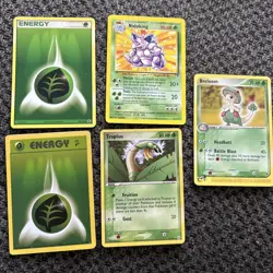 POKEMON Cards Grass Energy, 3 Holo, Rare Cards, Lightly Used To Mint Condition - Image 2