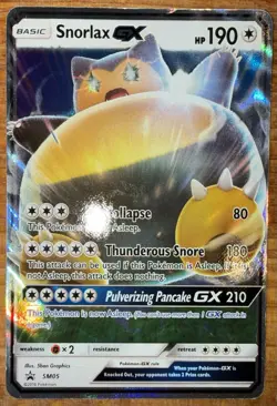 Snorlax GX - SM05 - Pokemon Sun Moon Promo Card LP+ - Image 1