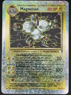 Pokemon Magneton Legendary Collection Reverse Holo Rare 28/110 80 HP Card - Image 1