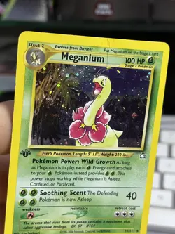 #3 1st Edition Meganium 11/111 Neo Genesis 2000 Holo Rare WOTC Pokemon Card TCG - Image 5
