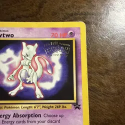 Pokemon TCG Mewtwo #3 WB Kids Presents the First Movie Card HP - Image 4