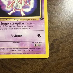 Pokemon TCG Mewtwo #3 WB Kids Presents the First Movie Card HP - Image 5