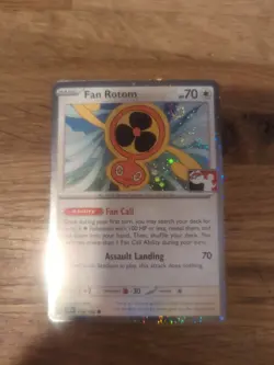 Fan Rotom Holo Pokemon Prize Pack Series 6 Promo Pokemon Card NM/LP Stamp - Image 1