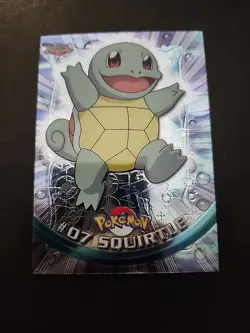 SQUIRTLE #07 - 2000 Topps Chrome Pokemon CARD - Chrome - NEAR MINT - Image 1