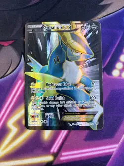 Cobalion EX 133/135 Plasma Storm Ultra Rare Full Art Holo Pokemon Card HP - Image 1