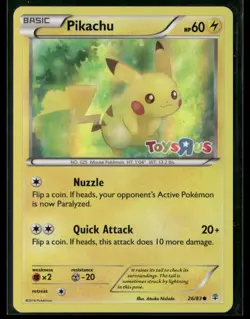 2016 Pokemon Toys R Us Promo Generations Pikachu #26/83 NM-LP Holo - Image 1