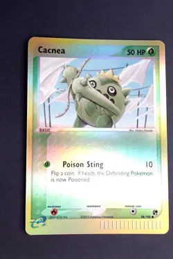 Cacnea Basic Pokemon TCG Expedition Rare Reverse Holo 58/100 - Image 1