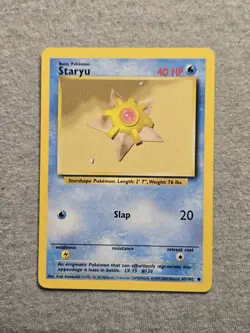 Pokemon 65/102 Staryu Base Set 2000 Common 4th PRINT - Image 1