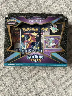 Pokemon TCG Shining Fates POLTEAGEIST Mad Party Pin Collection NEW SEALED - Image 1