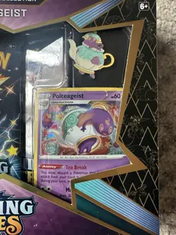 Pokemon TCG Shining Fates POLTEAGEIST Mad Party Pin Collection NEW SEALED - Image 3