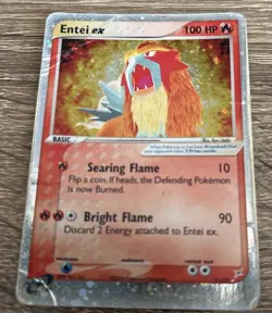 Pokemon TCG Holo Ultra Rare Entei Ex 91/95 Team Magma Vs Team Aqua - Image 1