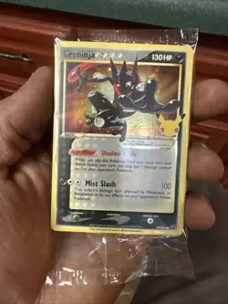 Pokemon Greninja Gold Star Holo Promo SWSH144 Celebrations Black Star Sealed - Image 1