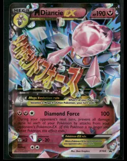 2015 Pokemon Black Star Promo M Diancie EX #XY44 Holo LP-MP - Image 1