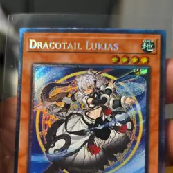 Yu-Gi-Oh! Dracotail Lukias JUSH-EN001 Justice Hunters Holo Effect Secret Rare! - Image 1