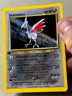 SKARMONY 13/111 Neo Genesis 1st Edition / NM / Holo Pokemon Card - Image 2