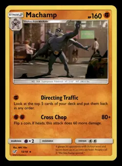 Machamp 13/18 Holo Rare Detective Pikachu Pokemon Card - Image 1