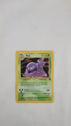Pokemon TCG 1999 Muk Holo Rare Card # 13/62 Fossil. - Image 1