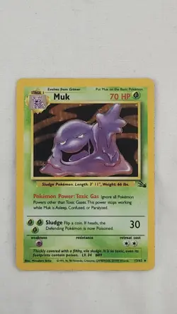 Pokemon TCG 1999 Muk Holo Rare Card # 13/62 Fossil. - Image 4