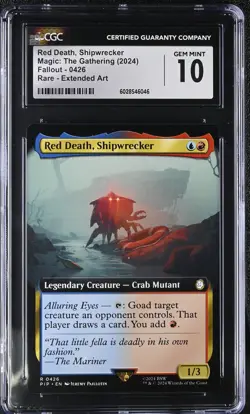 RED DEATH, SHIPWRECKER Fallout Extended Art Rare CGC 10 MTG EDH [Nostalgium] - Image 1