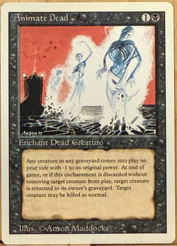 REVISED EDITION Vintage MtG Animate Dead Unplayed NM - Image 1