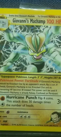 Pokemon Giovanni's Machamp 6/142 Holo Unlimited Rare Card Gym Challenge WOTC LP - Image 2