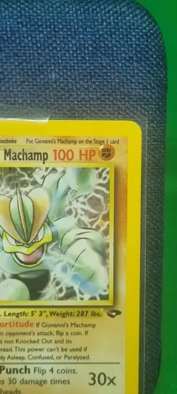 Pokemon Giovanni's Machamp 6/142 Holo Unlimited Rare Card Gym Challenge WOTC LP - Image 5