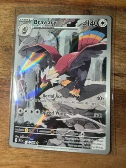 Braviary 155/086 SV Black Bolt English Illustration Rare Pokemon TCG NM+ - Image 1