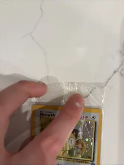 Pokemon TCG Meowth Black Star Promo Holo with Minor Damage To Rapper And Hollow￼ - Image 2