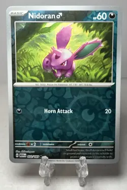 Nidoran M 32/165 Pokemon TCG S&V 151 Reverse Holo Common NM - Image 1