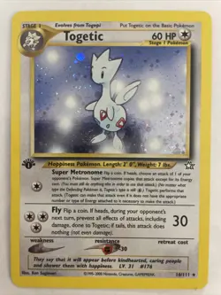 Pokemon TCG Togetic Neo Genesis 16 Holo 1st Edition Holo Rare - Image 1