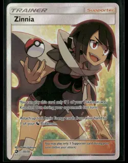 2018 Pokemon Dragon Majesty Zinnia #70/70 Full Art Holo NM-LP - Image 1
