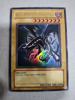 Red-Eyes B. Dragon SDJ-001 Ultra Rare Yu-Gi-Oh 1996 Holo - Image 2