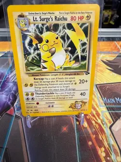2000 Pokemon Card Lt. Surge's Raichu Gym Heroes Holo Foil 11/132 Rare German - Image 1